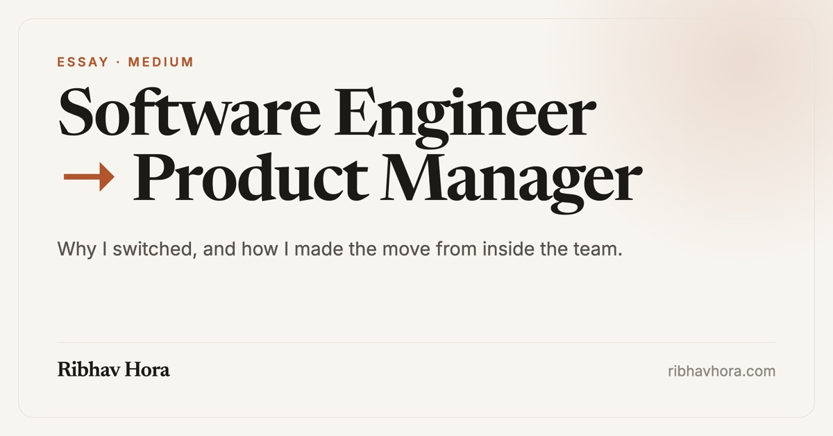 My Transition from Software Engineer to Product Manager cover